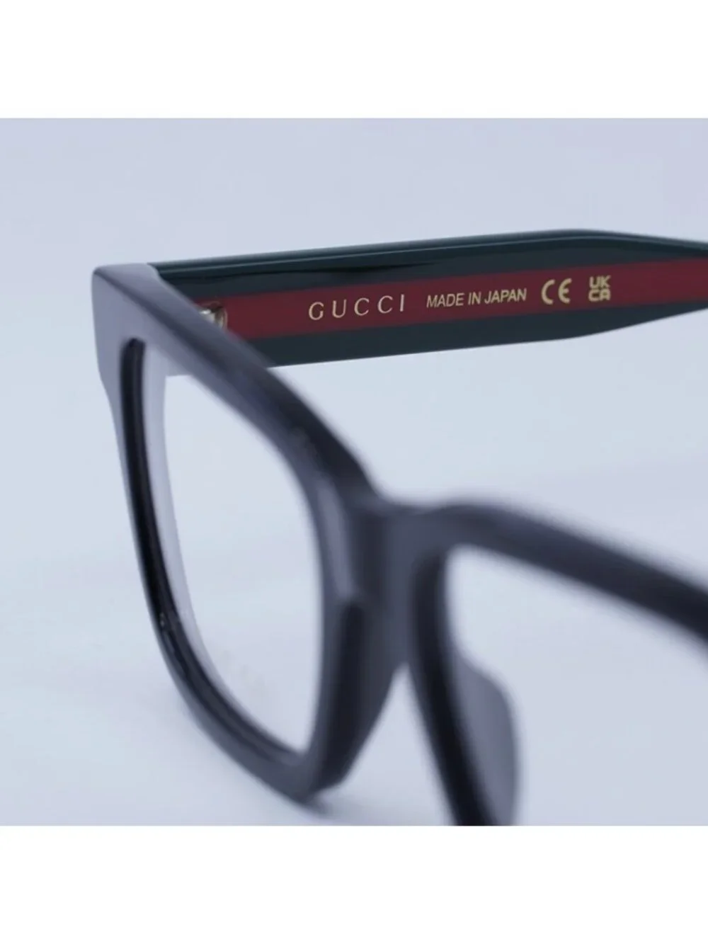 Gucci GG1865O 004 Eyeglasses Black/Green/Red 52mm Square Frame